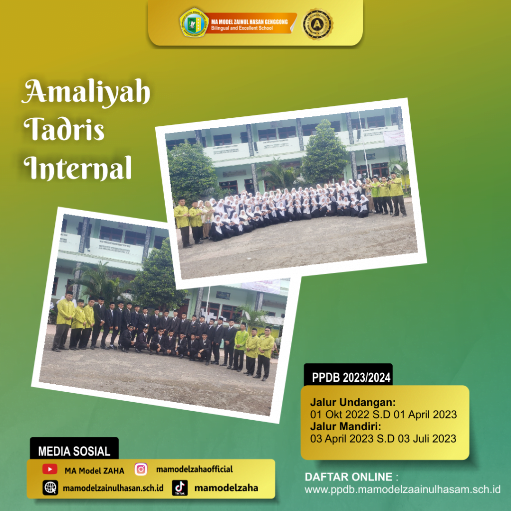 AMALIAH TADRIS INTERNAL MADRASAH ALIYAH MODEL ZAINUL HASAN GENGGONG