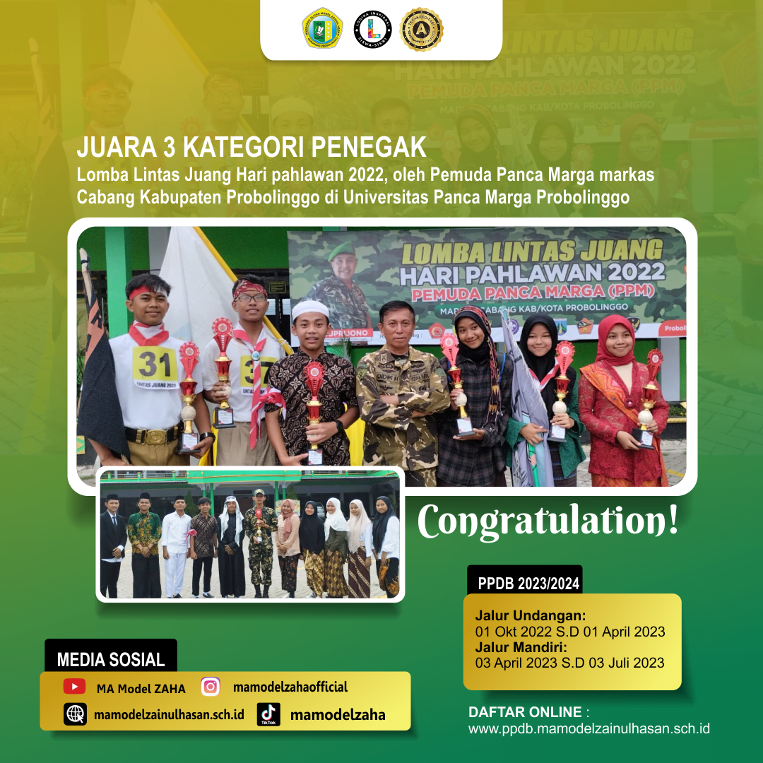 Regu Penegak Putra Raih Juara 3 di Ajang Lomba Lintas Juang Hari Pahlawan