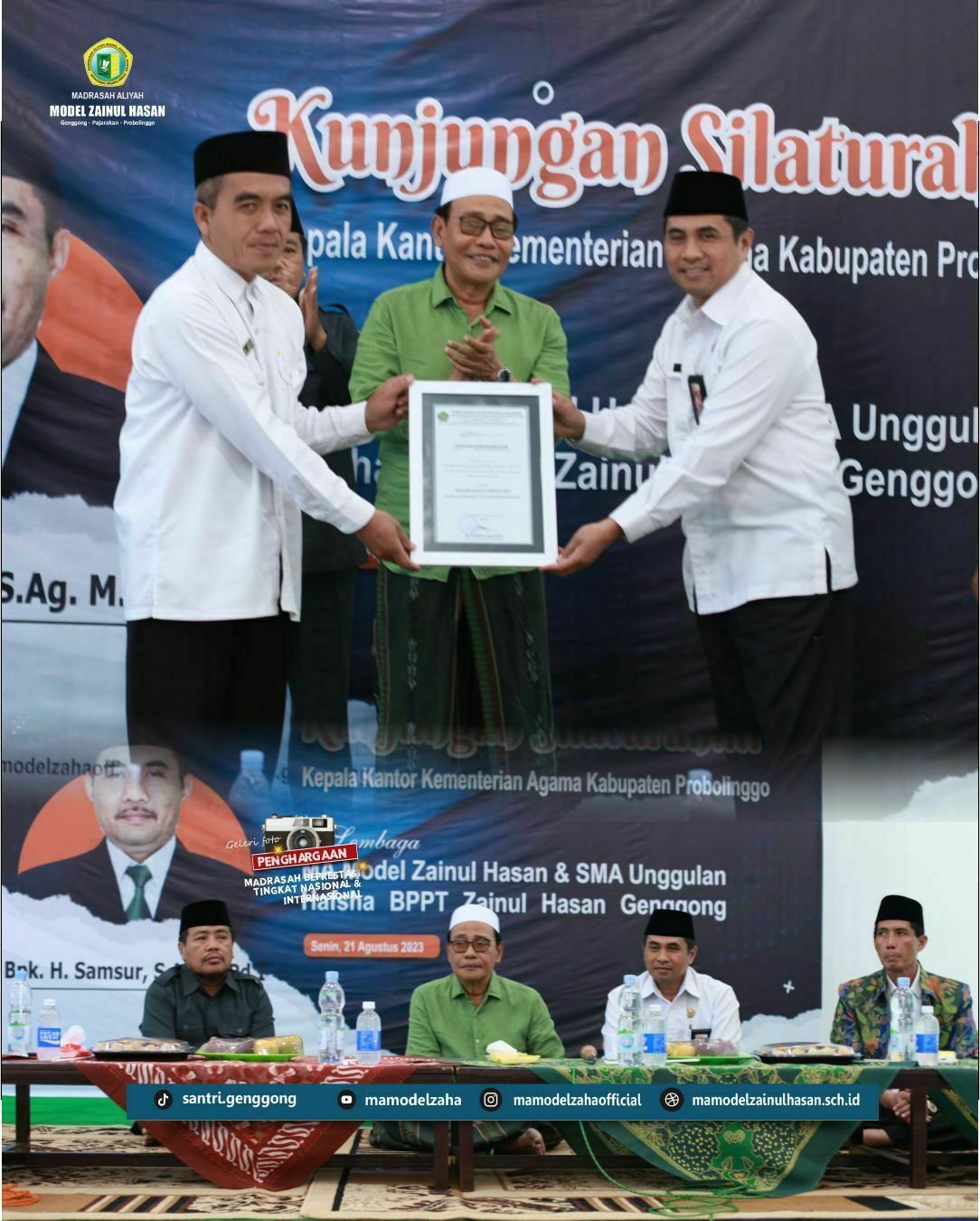 MA Model Zainul Hasan Mendapat Pengrhargaan Dari Kepala Kantor Kemenag Kabupaten Probolinggo