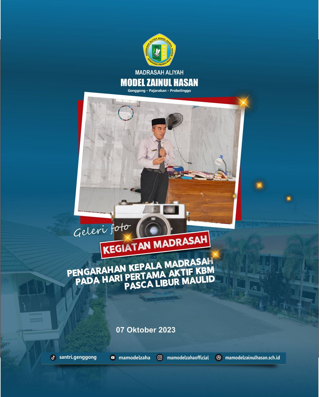 Kepala Madrasah Beri Pengarahan Pada Hari Pertama Aktif KBM Pasca Libur Maulid
