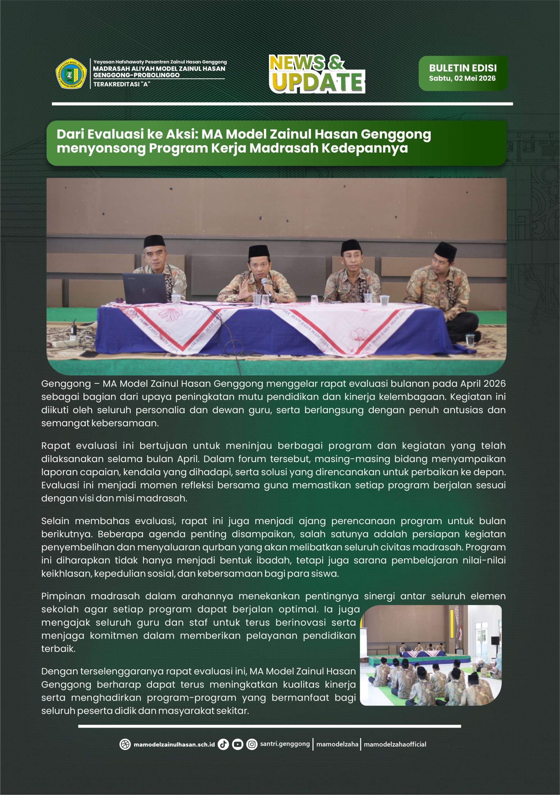 Dari Evaluasi ke Aksi: MA Model Zainul Hasan Genggong
menyonsong Program Kerja Madrasah Kedepannya