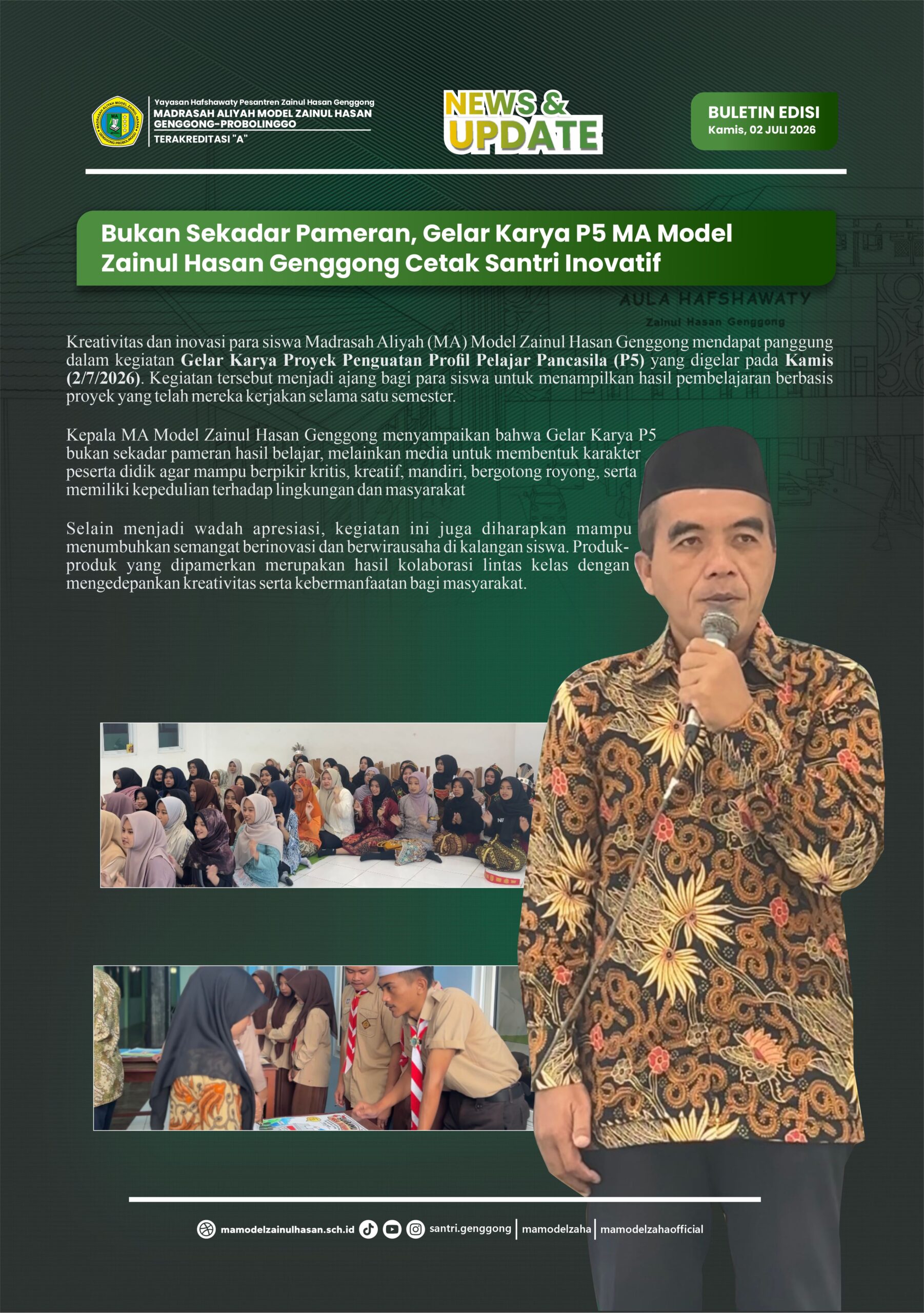 Bukan Sekadar Pameran, Gelar Karya P5 MA Model Zainul Hasan Genggong Cetak Santri Inovatif